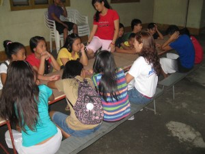 At the orphanage in Manila.
